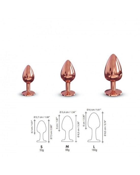 Металева анальна пробка із прикрасою у вигляді кристалу Dorcel - Diamond Plug Rose Gold S Металева анальна пробка із прикрасою у вигляді кристалу Dorcel - Diamond Plug Rose Gold S