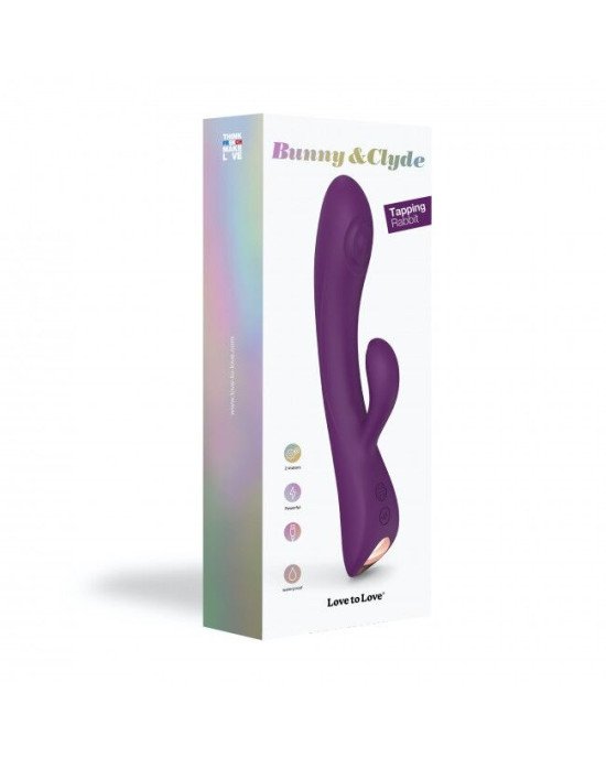 Вібратор-кролик зі спрямованим масажем точки G - Love To Love Bunny&Clyde - Purple Rain Вібратор-кролик зі спрямованим масажем точки G - Love To Love Bunny&Clyde - Purple Rain