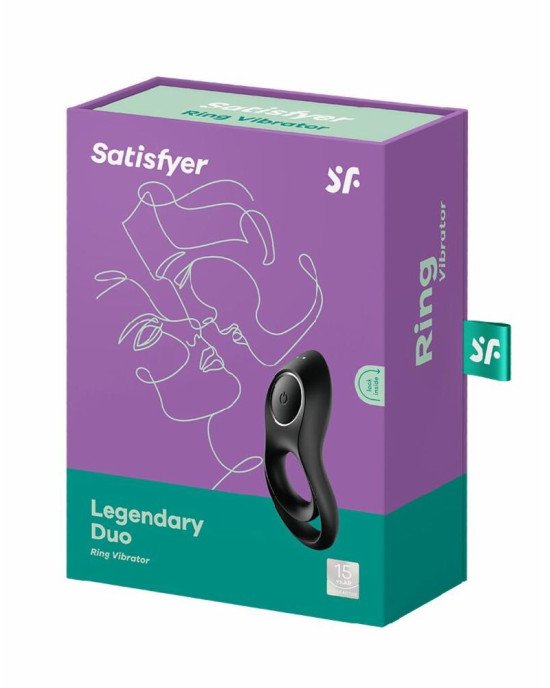 Ерекційне кільце з вібрацією Satisfyer Legendary Duo для члена та мошонки Ерекційне кільце з вібрацією Satisfyer Legendary Duo для члена та мошонки
