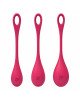 Набір йоні намистин Satisfyer Yoni Power 1 Red, діаметр 2-2,5-3см, вага 22-46-74гр Набір йоні намистин Satisfyer Yoni Power 1 Red, діаметр 2-2,5-3см, вага 22-46-74гр