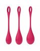 Набір йоні намистин Satisfyer Yoni Power 1 Red, діаметр 2-2,5-3см, вага 22-46-74гр Набір йоні намистин Satisfyer Yoni Power 1 Red, діаметр 2-2,5-3см, вага 22-46-74гр