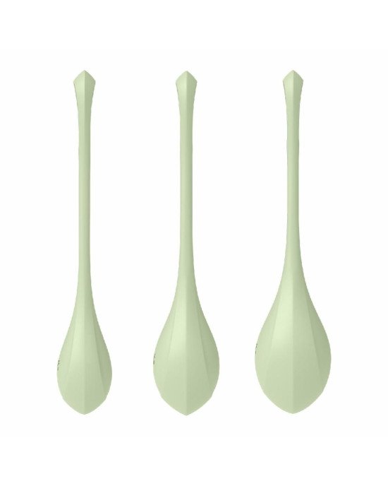 Набір йоні намистин Satisfyer Yoni Power 2 Light Green, диаметр 2-2,5-3см, вес 22-44-73гр Набір йоні намистин Satisfyer Yoni Power 2 Light Green, диаметр 2-2,5-3см, вес 22-44-73гр