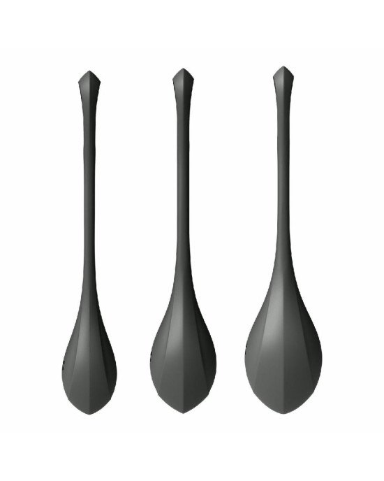 Набір йоні намистин Satisfyer Yoni Power 2 Black, діаметр 2-2,5-3см, маса 22-44-73 г Набір йоні намистин Satisfyer Yoni Power 2 Black, діаметр 2-2,5-3см, маса 22-44-73 г