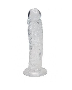 Прозорий фалоімітатор Alive Jelly Dildo Empire, ТПЕ, присоска, діаметр 4.3см, довжина 19.3см