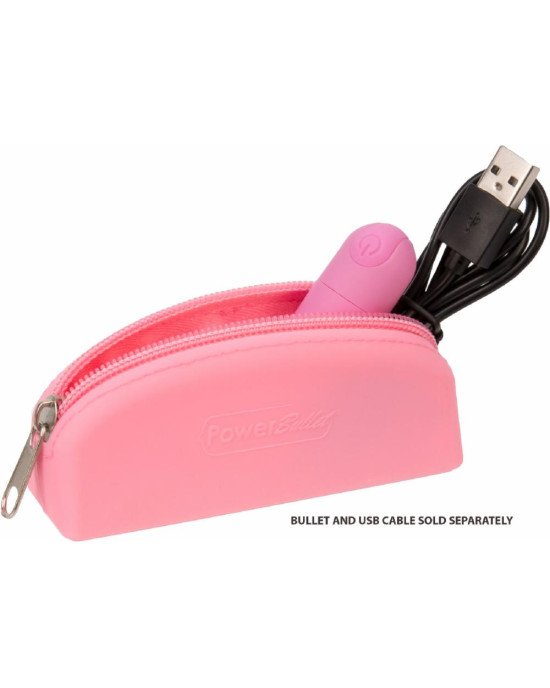 Сумка для зберігання секс-іграшок PowerBullet - Silicone Storage Zippered Bag Pink