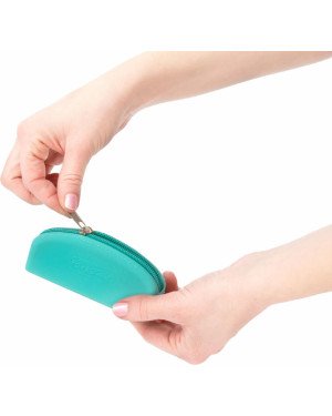 Сумка для зберігання секс-іграшок PowerBullet - Silicone Storage Zippered Bag Teal Сумка для зберігання секс-іграшок PowerBullet - Silicone Storage Zippered Bag Teal