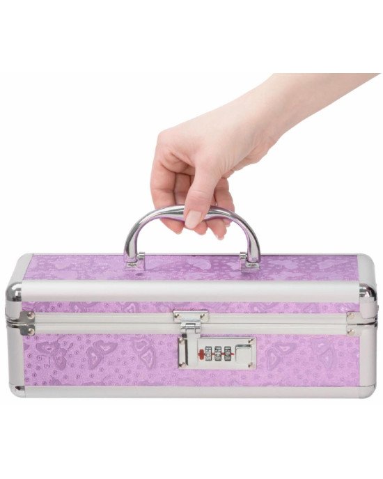 Кейс для зберігання секс-іграшок BMS Factory - The Toy Chest Lokable Vibrator Case Purple з кодовим Кейс для зберігання секс-іграшок BMS Factory - The Toy Chest Lokable Vibrator Case Purple з кодовим