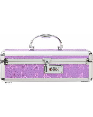 Кейс для зберігання секс-іграшок BMS Factory - The Toy Chest Lokable Vibrator Case Purple з кодовим