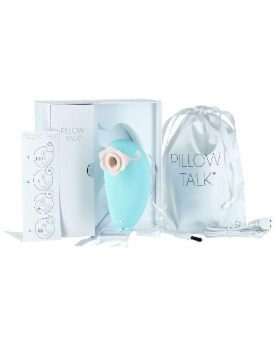 Розкішний вакуумний кліторальний стимулятор Pillow Talk - Dreamy Teal із кристалом Swarovski Розкішний вакуумний кліторальний стимулятор Pillow Talk - Dreamy Teal із кристалом Swarovski