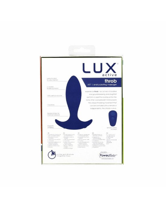 Анальна пробка з пульсацією Lux Active – Throb – 4.5 Анальна пробка з пульсацією Lux Active – Throb – 4.5