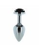 Металева анальна пробка Lux Active з трояндою - Rose Anal Plug - Black, віброкуля в подарунок Металева анальна пробка Lux Active з трояндою - Rose Anal Plug - Black, віброкуля в подарунок