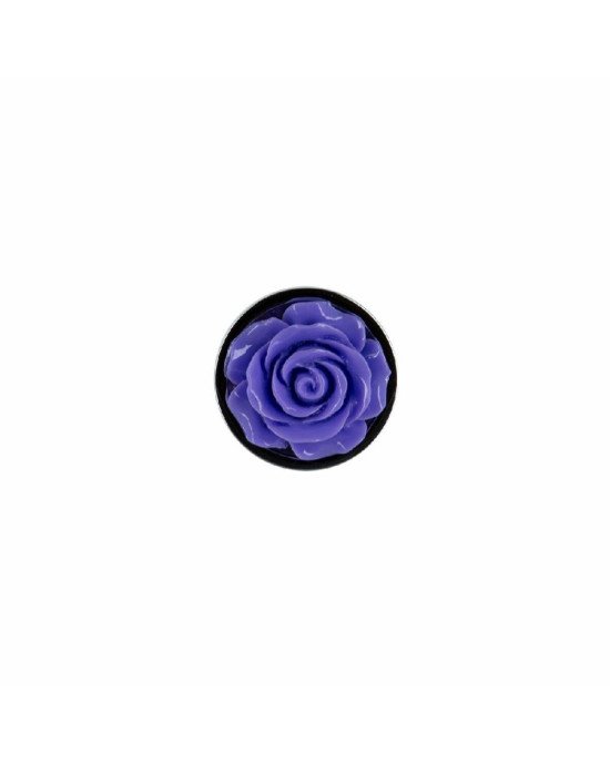 Металева анальна пробка Lux Active з трояндою - Rose Anal Plug - Purple, віброкуля в подарунок Металева анальна пробка Lux Active з трояндою - Rose Anal Plug - Purple, віброкуля в подарунок