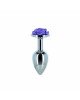 Металева анальна пробка Lux Active з трояндою - Rose Anal Plug - Purple, віброкуля в подарунок Металева анальна пробка Lux Active з трояндою - Rose Anal Plug - Purple, віброкуля в подарунок