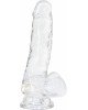 Прозорий фалоімітатор на присосці ADDICTION — Clear Dildo with Balls 7″, віброкуля в подарунок Прозорий фалоімітатор на присосці ADDICTION — Clear Dildo with Balls 7″, віброкуля в подарунок