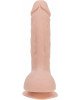 Вигнутий фалоімітатор на присосці ADDICTION — BRAD 7,5″ Dildo With Balls, Beige