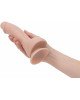 Вигнутий фалоімітатор на присосці ADDICTION — BRAD 7,5″ Dildo With Balls, Beige