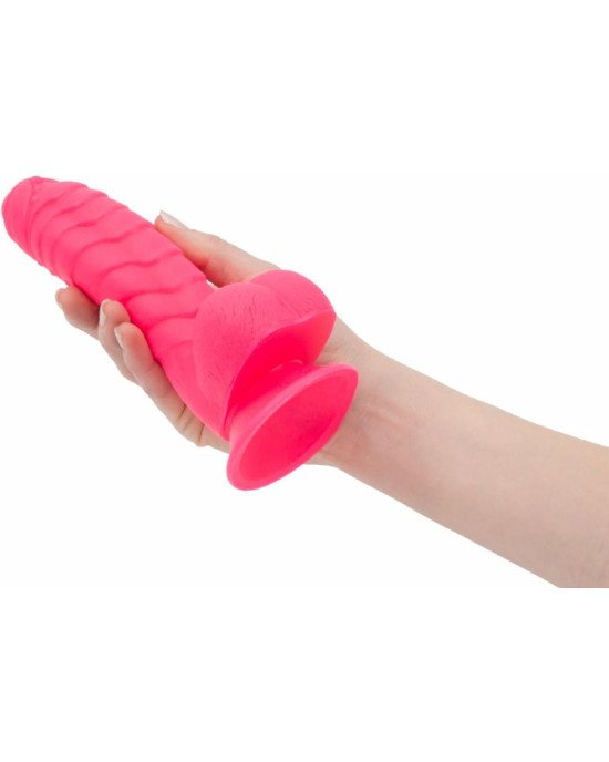 Ребристий фалоімітатор на присосці ADDICTION — Tom 7″ Dildo With Balls — Pink, віброкуля в подарунок Ребристий фалоімітатор на присосці ADDICTION — Tom 7″ Dildo With Balls — Pink, віброкуля в подарунок