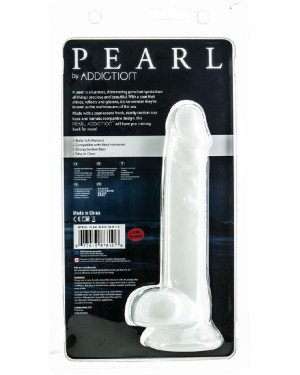 Перлинний фалоімітатор на присосці ADDICTION — Pearl by Addiction 7,5″ Dong, віброкуля в подарунок Перлинний фалоімітатор на присосці ADDICTION — Pearl by Addiction 7,5″ Dong, віброкуля в подарунок