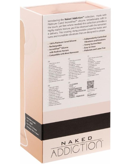 Фалоімітатор з вібрацією та ротацією Naked ADDICTION James 8″ Rotating & Vibrating Dong, пульт ДК Фалоімітатор з вібрацією та ротацією Naked ADDICTION James 8″ Rotating & Vibrating Dong, пульт ДК