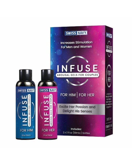 Збуджувальні гелі для пар Swiss Navy Infuse Arousal Gels for Couples 2×59 мл Збуджувальні гелі для пар Swiss Navy Infuse Arousal Gels for Couples 2×59 мл