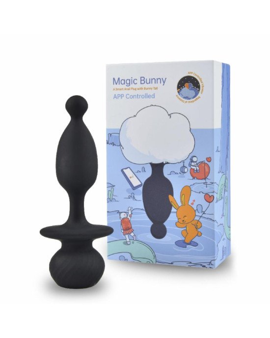 Анальна смартпробка Magic Motion Bunny зі знімним пухнастим хвостиком, керування зі смартфона Анальна смартпробка Magic Motion Bunny зі знімним пухнастим хвостиком, керування зі смартфона