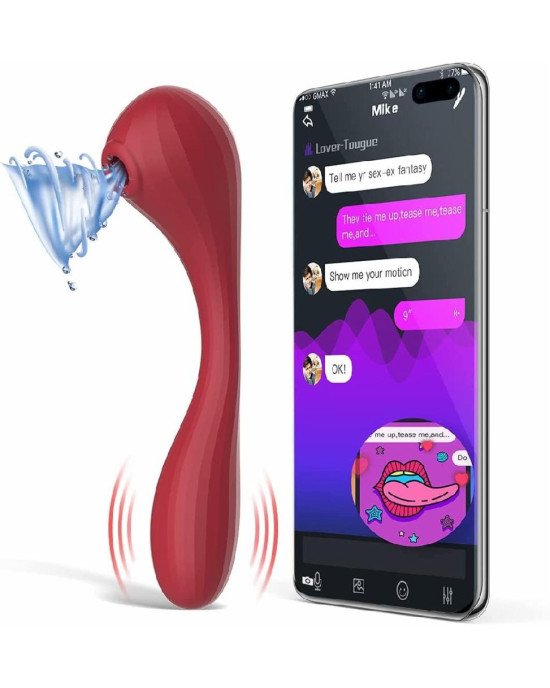 Вакуумний вагінально-кліторальний стимулятор Magic Motion Bobi Red, керування зі смартфона Вакуумний вагінально-кліторальний стимулятор Magic Motion Bobi Red, керування зі смартфона