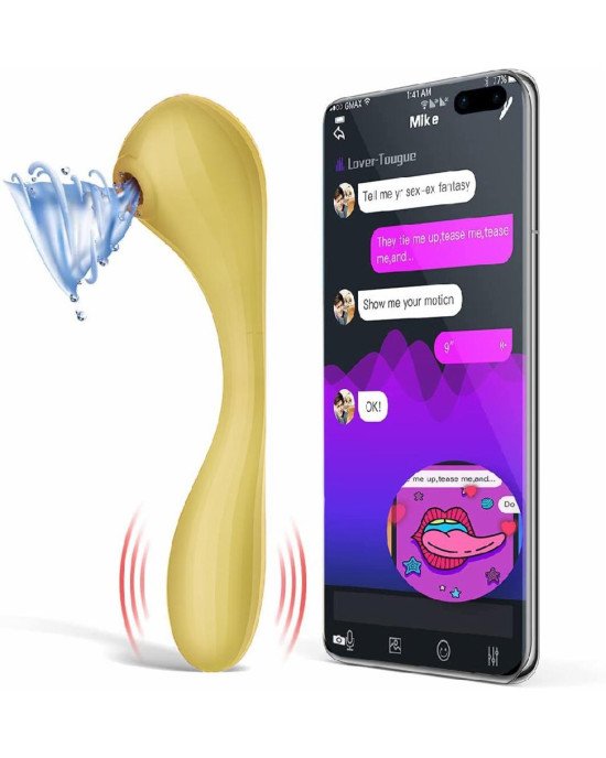 Вакуумний вагінально-кліторальний стимулятор Magic Motion Bobi Yellow, керування зі смартфона Вакуумний вагінально-кліторальний стимулятор Magic Motion Bobi Yellow, керування зі смартфона