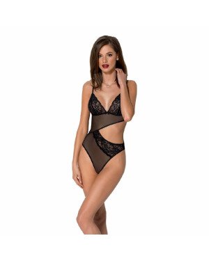 Боді з ажурним ліфом Christa Body black S/M — Passion