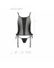 Сітчастий корсет з екошкіри, з люверсами та знімними пажами Malwia Corset black XXL/XXXL — Passion, Сітчастий корсет з екошкіри, з люверсами та знімними пажами Malwia Corset black XXL/XXXL — Passion,