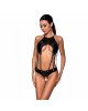 Боді з екошкіри з ремінцями та перфорацією Tamaris Body black L/XL — Passion