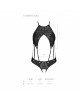 Боді з екошкіри з ремінцями та перфорацією Tamaris Body black L/XL — Passion