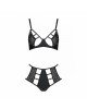 Комплект з екошкіри: бюстгальтер та трусики з перфорацією Tamaris Set black L/XL — Passion Комплект з екошкіри: бюстгальтер та трусики з перфорацією Tamaris Set black L/XL — Passion