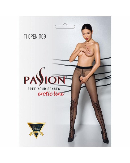 Колготки з відкритим доступом, імітація ботфорт TIOPEN 009 black 1/2 (20 den) — Passion Колготки з відкритим доступом, імітація ботфорт TIOPEN 009 black 1/2 (20 den) — Passion