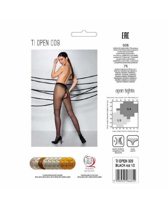 Колготки з відкритим доступом, імітація ботфорт TIOPEN 009 black 1/2 (20 den) — Passion Колготки з відкритим доступом, імітація ботфорт TIOPEN 009 black 1/2 (20 den) — Passion