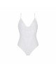 Боді з ажурним декором та відкритим кроком Ursula Body white S/M — Passion