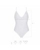 Боді з ажурним декором та відкритим кроком Ursula Body white S/M — Passion