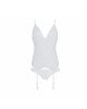 Корсет із пажами, трусики з ажурним декором та відкритим кроком Ursula Corset white L/XL — Passion Корсет із пажами, трусики з ажурним декором та відкритим кроком Ursula Corset white L/XL — Passion