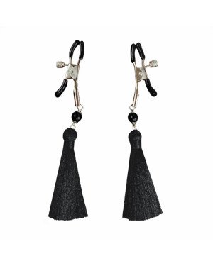 Затискач для сосків Art of Sex - Nipple clamps Black Tassels
