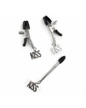Затискач для сосків та клітора Art of Sex - Nipple and clit clamps KISS