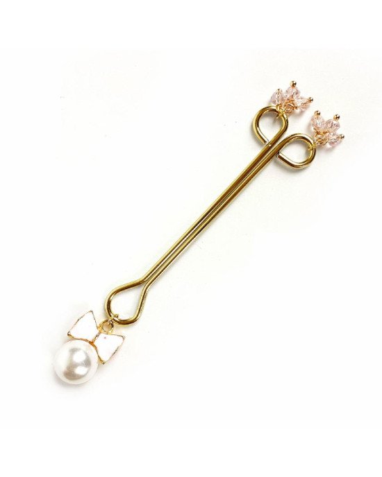 Затискач для клітора Art of Sex - Clit Clamp Bow Pearl Затискач для клітора Art of Sex - Clit Clamp Bow Pearl
