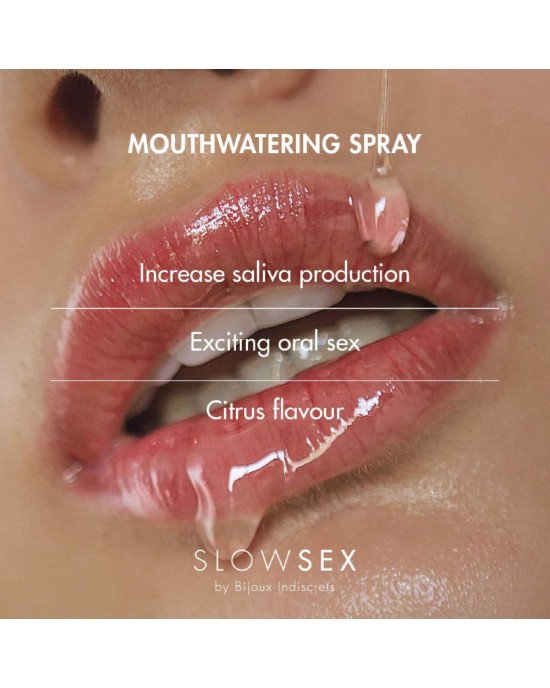 Спрей для посилення слиновиділення Bijoux Indiscrets Slow Sex Mouthwatering spray Спрей для посилення слиновиділення Bijoux Indiscrets Slow Sex Mouthwatering spray