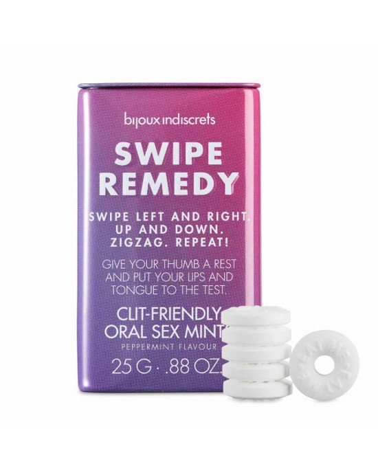 М'ятні цукерки Bijoux Indiscrets Swipe Remedy – clitherapy oral sex mints без цукру, термін 31.08.23 М'ятні цукерки Bijoux Indiscrets Swipe Remedy – clitherapy oral sex mints без цукру, термін 31.08.23