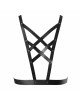 Портупея з екошкіри Bijoux Indiscrets Maze – Cross Cleavage Harness Black