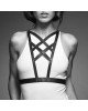 Портупея з екошкіри Bijoux Indiscrets Maze – Cross Cleavage Harness Black