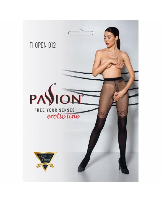 Колготки з відкритим доступом, подвійна щільність TIOPEN 012 black 5 (20/40 den) — Passion Колготки з відкритим доступом, подвійна щільність TIOPEN 012 black 5 (20/40 den) — Passion