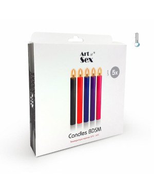 Набір воскових свічок Art of Sex Thin 10 см (5 шт), низькотемпературні, тонкі Набір воскових свічок Art of Sex Thin 10 см (5 шт), низькотемпературні, тонкі