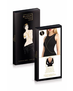 Золотистий ланцюжок для бюста Bijoux Pour Toi – Elena Gold зі стразами