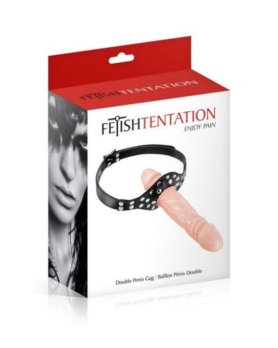 Кляп із подвійним фалоімітатором Fetish Tentation – Double Penis Gag Flesh Кляп із подвійним фалоімітатором Fetish Tentation – Double Penis Gag Flesh