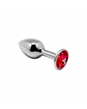 Металева анальна пробка з кристалом Alive Mini Metal Butt Plug Red S