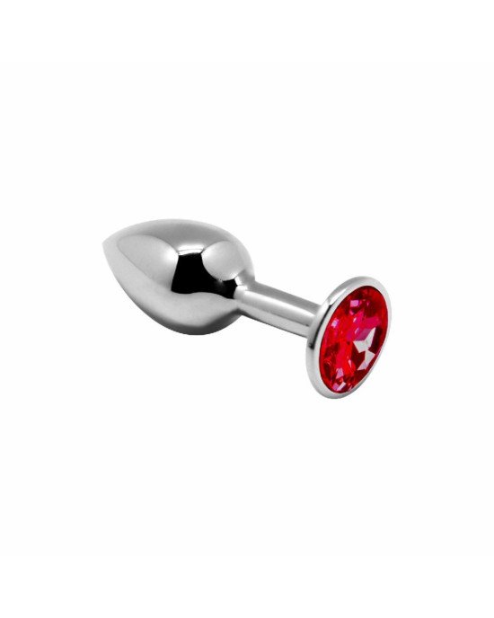 Металева анальна пробка з кристалом Alive Mini Metal Butt Plug Red S Металева анальна пробка з кристалом Alive Mini Metal Butt Plug Red S